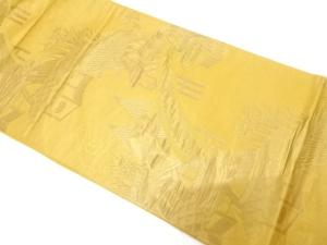 橋に屋敷・網干模様織り出し　袋帯